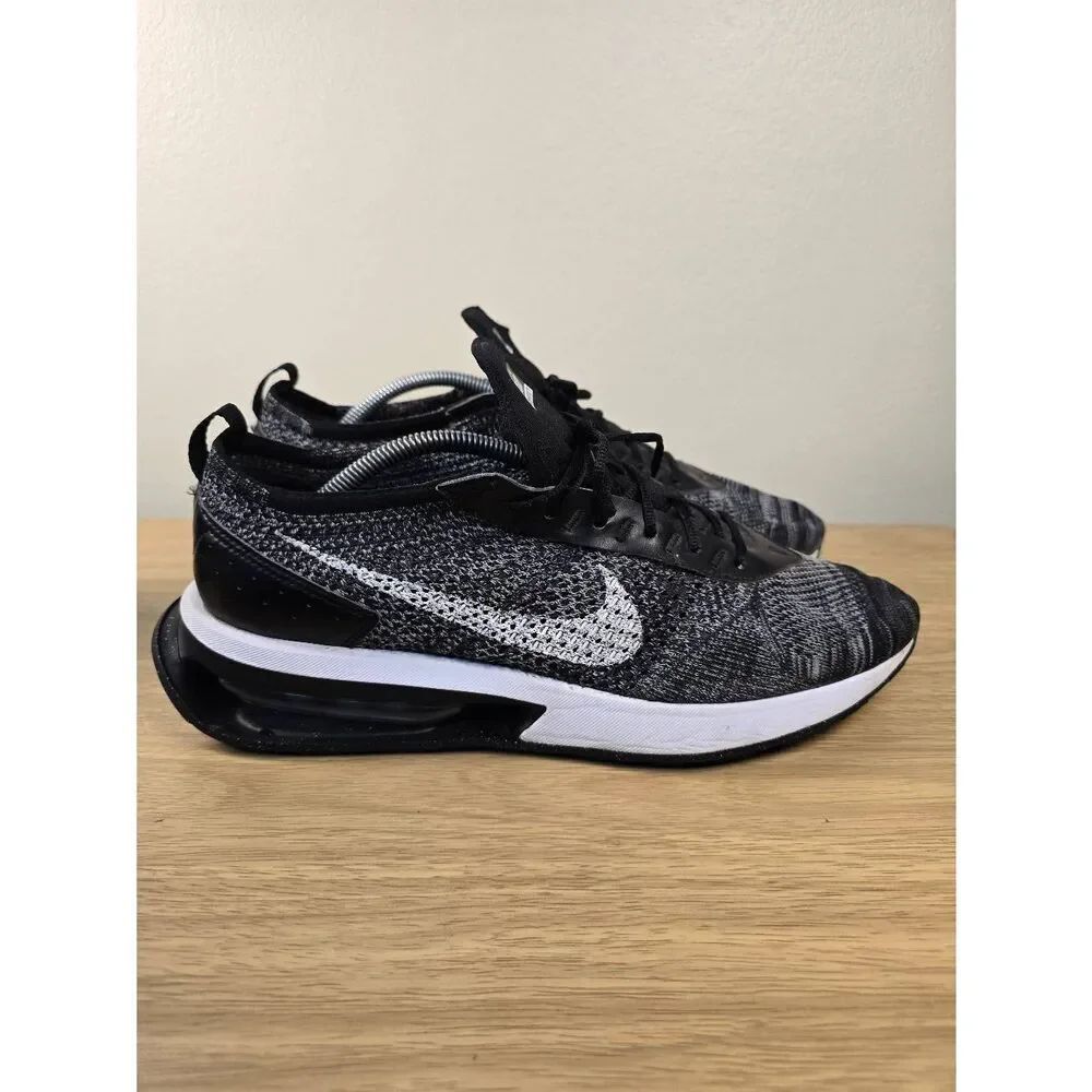 Nike Air Max Flyknit Racer Black White Men's Running Shoes Size 12 Sneakers